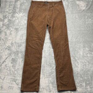 Brixton Choice Corduroy Pants Mens Bison Brown Regular Fit Straight Leg 31x32